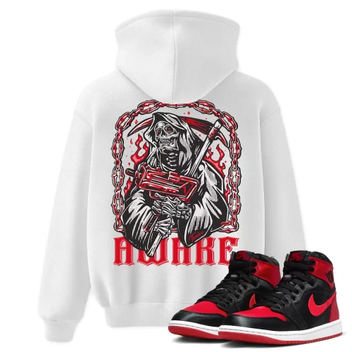 TeeVivo Hoodie Match Air Jordan 1 High OG Satin Bred Awake – Air Jordan 1 Hoodie, AJ1 Hoodie