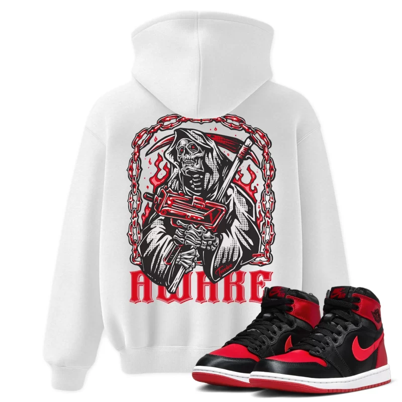 TeeVivo Hoodie Match Air Jordan 1 High OG Satin Bred Awake – Air Jordan 1 Hoodie, AJ1 Hoodie
