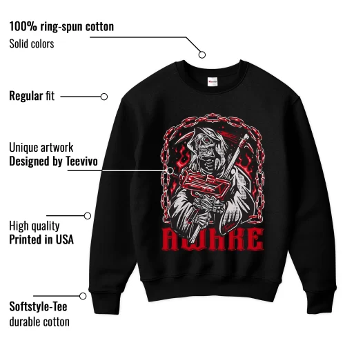 TeeVivo Sweatshirt Match Air Jordan 1 High OG Satin Bred Awake – Air Jordan 1 Sweatshirt, AJ1 Sweatshirt