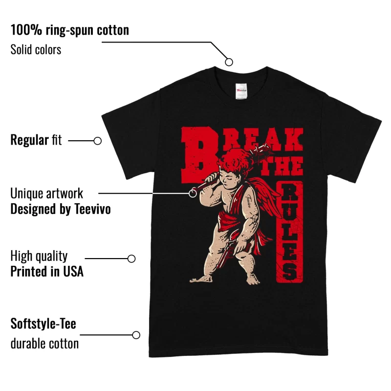 TeeVivo T-Shirt Match Air Jordan 1 High OG Satin Bred Break the rules – Air Jordan 1 Shirt, AJ1 Shirt