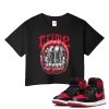 TeeVivo Crop Top Match Air Jordan 1 High OG Satin Bred Crime – Air Jordan 1 Crop Top, AJ1 Crop Top