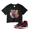 TeeVivo Crop Top Match Air Jordan 1 High OG Satin Bred Gambling – Air Jordan 1 Crop Top, AJ1 Crop Top