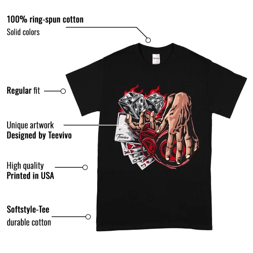 TeeVivo T-Shirt Match Air Jordan 1 High OG Satin Bred Gambling – Air Jordan 1 Shirt, AJ1 Shirt