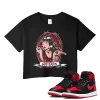 TeeVivo Crop Top Match Air Jordan 1 High OG Satin Bred God Daaamn – Air Jordan 1 Crop Top, AJ1 Crop Top