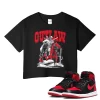TeeVivo Crop Top Match Air Jordan 1 High OG Satin Bred Outlaw – Air Jordan 1 Crop Top, AJ1 Crop Top