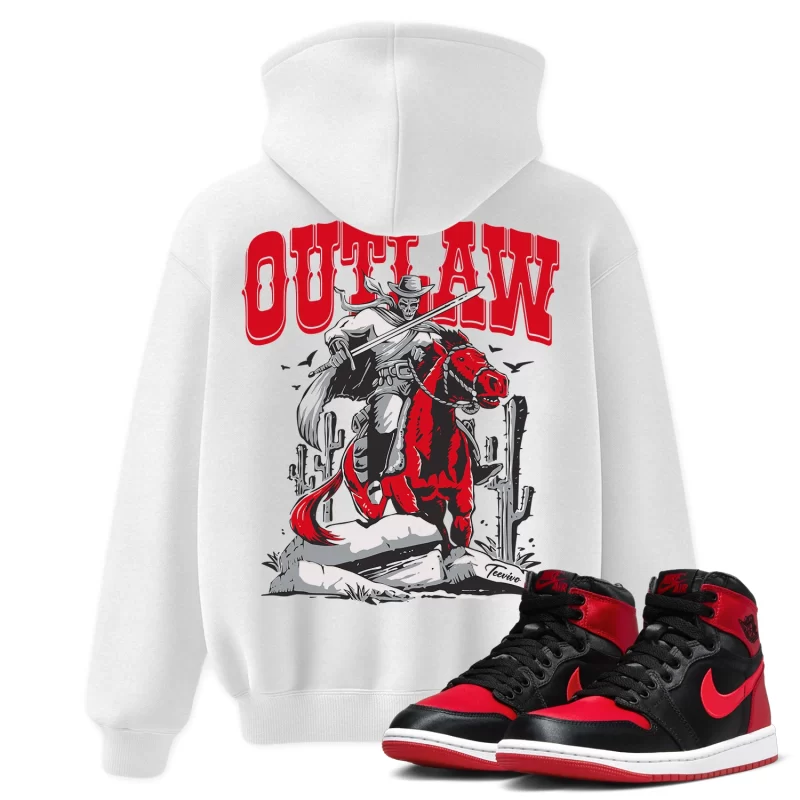 TeeVivo Hoodie Match Air Jordan 1 High OG Satin Bred Outlaw – Air Jordan 1 Hoodie, AJ1 Hoodie