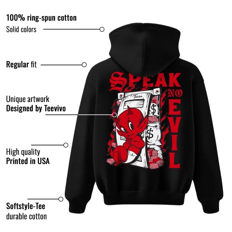 TeeVivo Hoodie Match Air Jordan 1 High OG Satin Bred Speak no evil – Air Jordan 1 Hoodie, AJ1 Hoodie