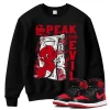 TeeVivo Sweatshirt Match Air Jordan 1 High OG Satin Bred Speak no evil – Air Jordan 1 Sweatshirt, AJ1 Sweatshirt