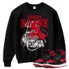 TeeVivo Sweatshirt Match Air Jordan 1 High OG Satin Bred Trust no one – Air Jordan 1 Sweatshirt, AJ1 Sweatshirt
