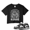TeeVivo Crop Top Match Air Jordan 1 Low Panda Awake – Air Jordan 1 Crop Top, AJ1 Crop Top