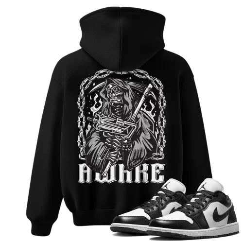 TeeVivo Hoodie Match Air Jordan 1 Low Panda Awake – Air Jordan 1 Hoodie, AJ1 Hoodie