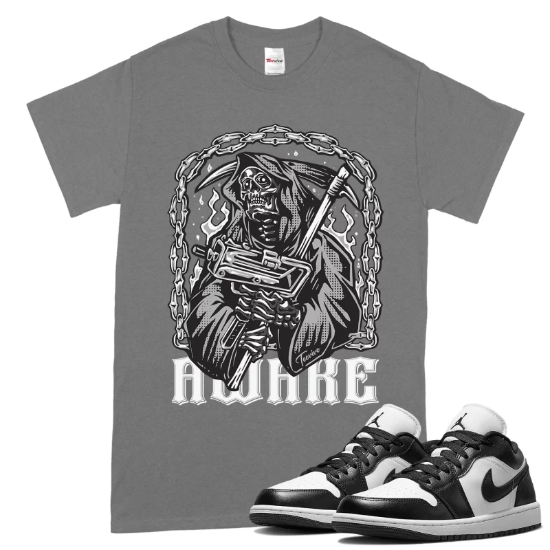 TeeVivo T-Shirt Match Air Jordan 1 Low Panda Awake – Air Jordan 1 Shirt, AJ1 Shirt