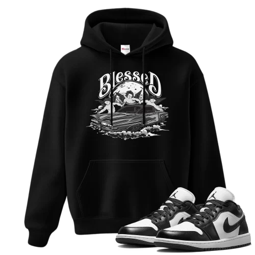 TeeVivo Hoodie Match Air Jordan 1 Low Panda Blessed – Air Jordan 1 Hoodie, AJ1 Hoodie