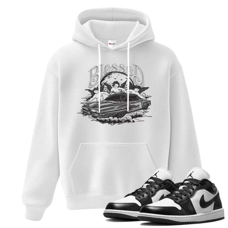 TeeVivo Hoodie Match Air Jordan 1 Low Panda Blessed – Air Jordan 1 Hoodie, AJ1 Hoodie