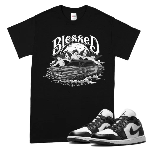 TeeVivo T-Shirt Match Air Jordan 1 Low Panda Blessed – Air Jordan 1 Shirt, AJ1 Shirt