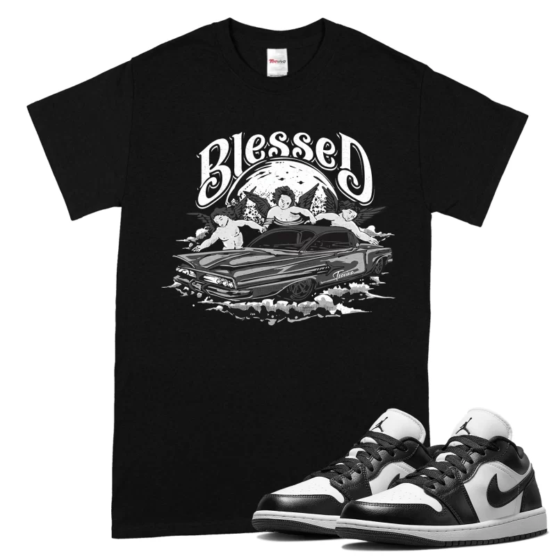 TeeVivo T-Shirt Match Air Jordan 1 Low Panda Blessed – Air Jordan 1 Shirt, AJ1 Shirt
