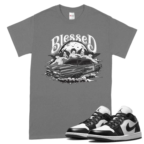 TeeVivo T-Shirt Match Air Jordan 1 Low Panda Blessed – Air Jordan 1 Shirt, AJ1 Shirt