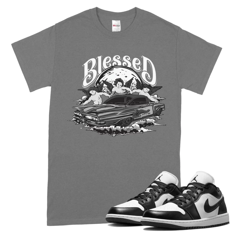 TeeVivo T-Shirt Match Air Jordan 1 Low Panda Blessed – Air Jordan 1 Shirt, AJ1 Shirt