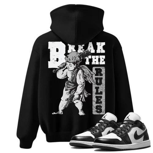 TeeVivo Hoodie Match Air Jordan 1 Low Panda Break the rules – Air Jordan 1 Hoodie, AJ1 Hoodie