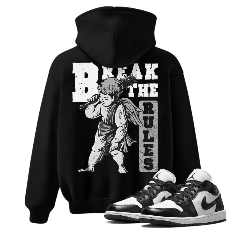 TeeVivo Hoodie Match Air Jordan 1 Low Panda Break the rules – Air Jordan 1 Hoodie, AJ1 Hoodie