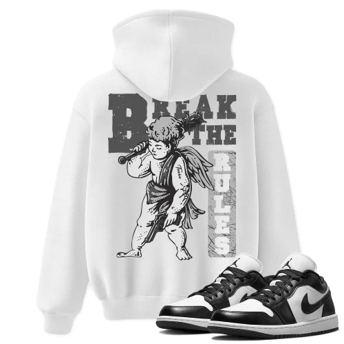 TeeVivo Hoodie Match Air Jordan 1 Low Panda Break the rules – Air Jordan 1 Hoodie, AJ1 Hoodie
