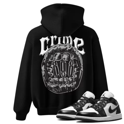 TeeVivo Hoodie Match Air Jordan 1 Low Panda Crime – Air Jordan 1 Hoodie, AJ1 Hoodie