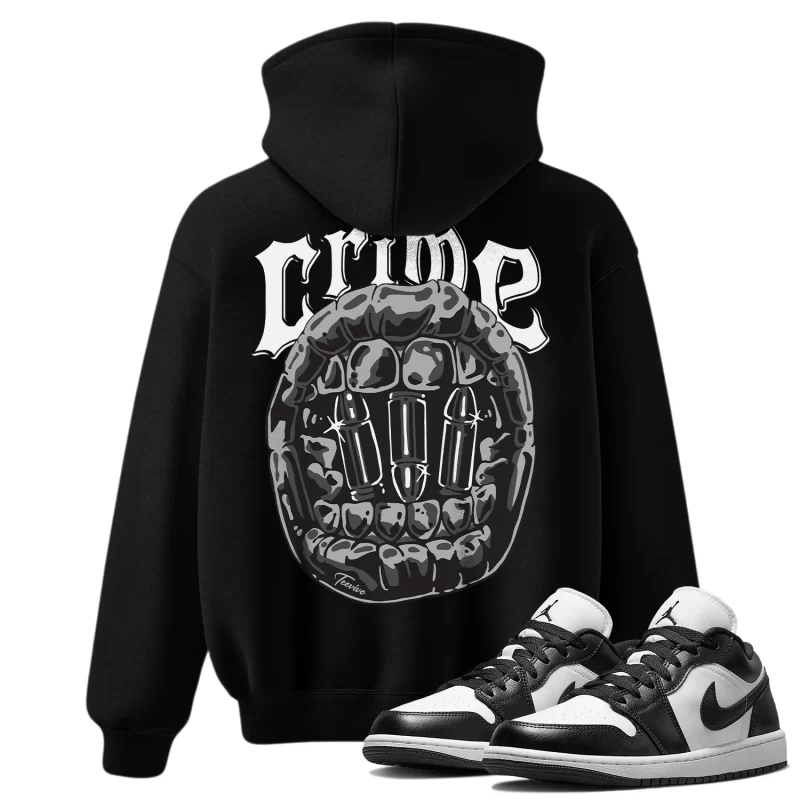 TeeVivo Hoodie Match Air Jordan 1 Low Panda Crime – Air Jordan 1 Hoodie, AJ1 Hoodie