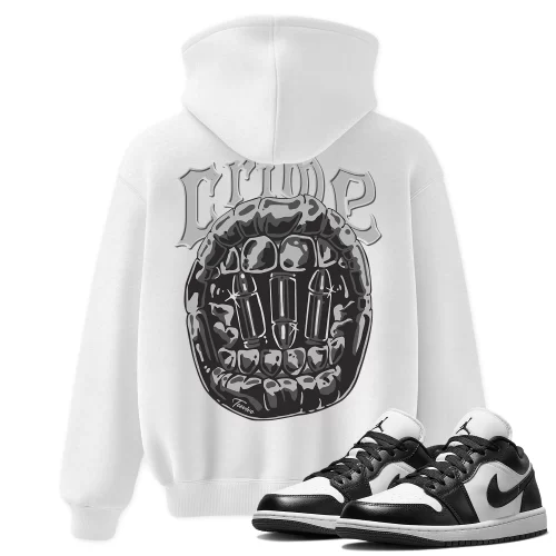TeeVivo Hoodie Match Air Jordan 1 Low Panda Crime – Air Jordan 1 Hoodie, AJ1 Hoodie