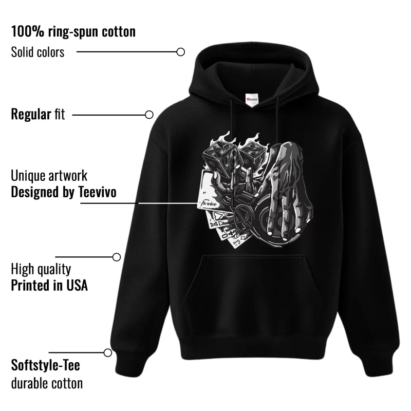 TeeVivo Hoodie Match Air Jordan 1 Low Panda Gambling – Air Jordan 1 Hoodie, AJ1 Hoodie