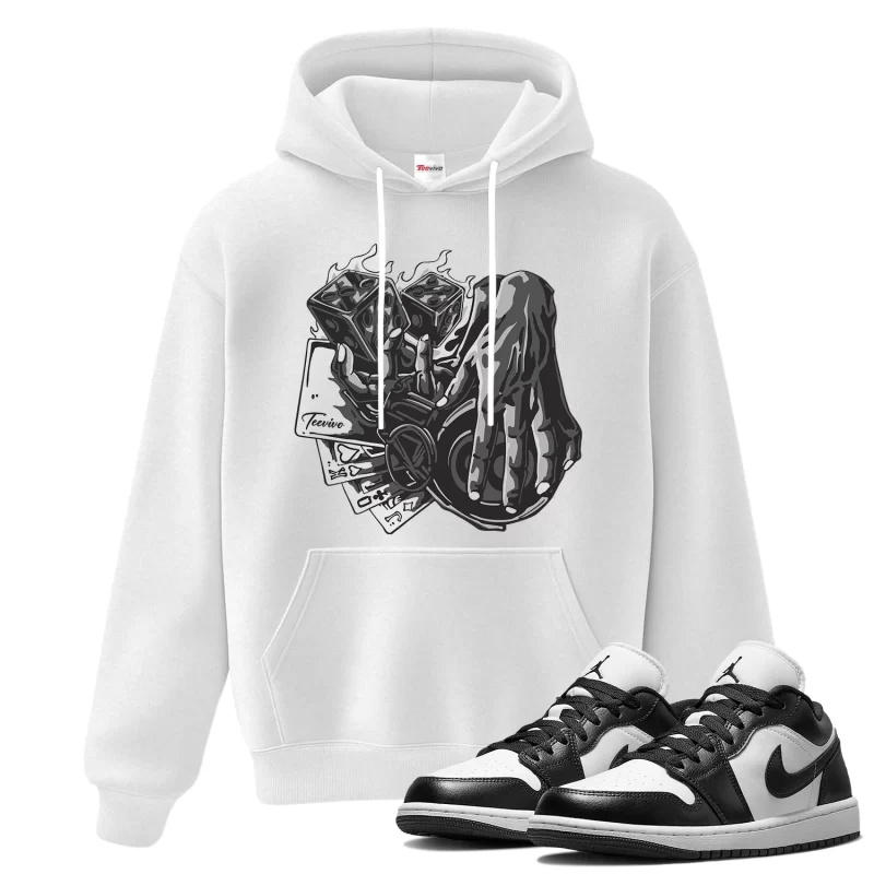 TeeVivo Hoodie Match Air Jordan 1 Low Panda Gambling – Air Jordan 1 Hoodie, AJ1 Hoodie