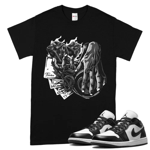 TeeVivo T-Shirt Match Air Jordan 1 Low Panda Gambling – Air Jordan 1 Shirt, AJ1 Shirt