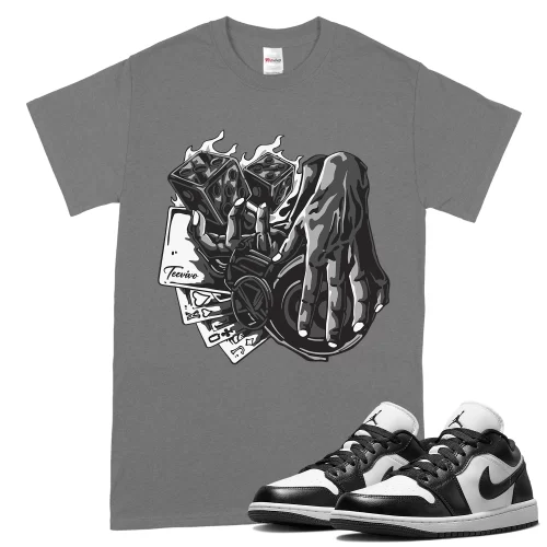 TeeVivo T-Shirt Match Air Jordan 1 Low Panda Gambling – Air Jordan 1 Shirt, AJ1 Shirt