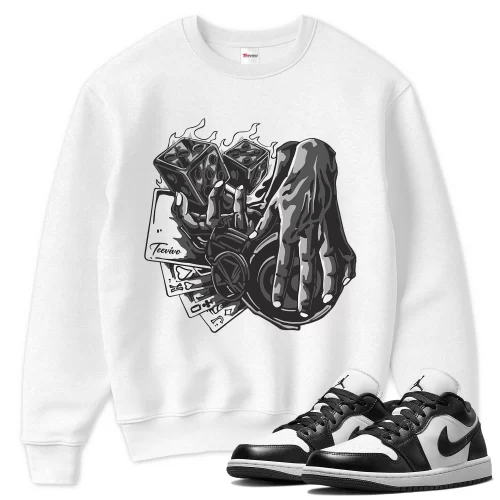 TeeVivo Sweatshirt Match Air Jordan 1 Low Panda Gambling – Air Jordan 1 Sweatshirt, AJ1 Sweatshirt