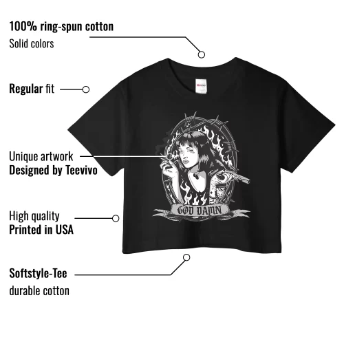 TeeVivo Crop Top Match Air Jordan 1 Low Panda God Daaamn – Air Jordan 1 Crop Top, AJ1 Crop Top