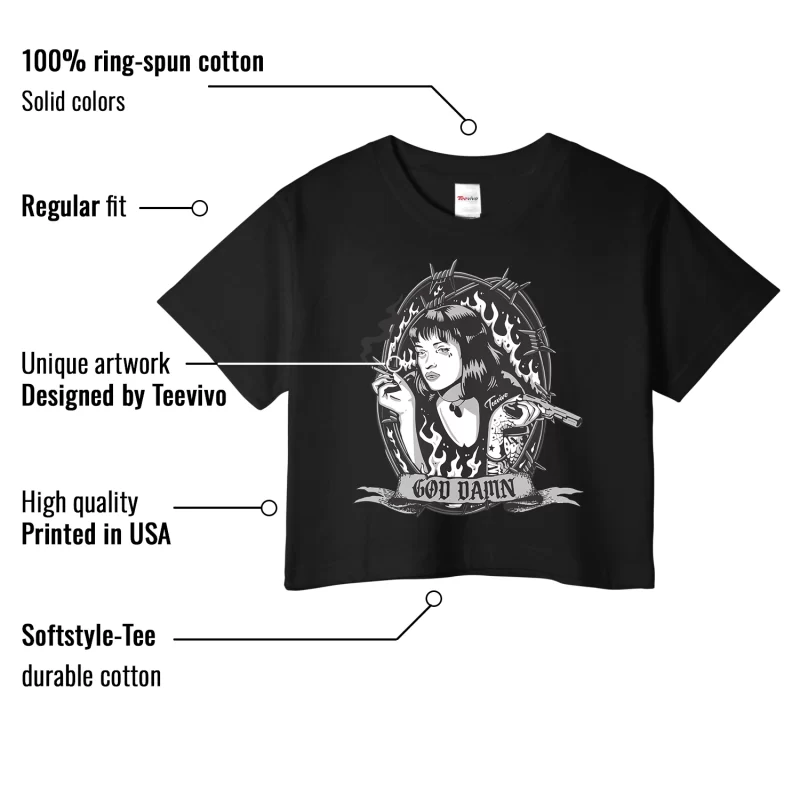 TeeVivo Crop Top Match Air Jordan 1 Low Panda God Daaamn – Air Jordan 1 Crop Top, AJ1 Crop Top