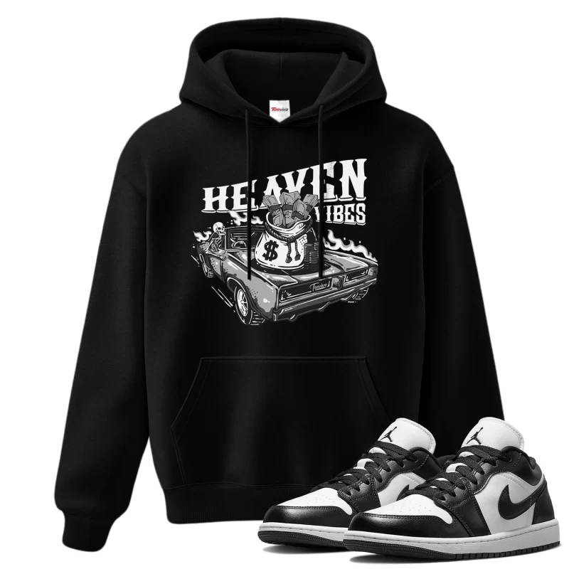 TeeVivo Hoodie Match Air Jordan 1 Low Panda Heaven vibes – Air Jordan 1 Hoodie, AJ1 Hoodie