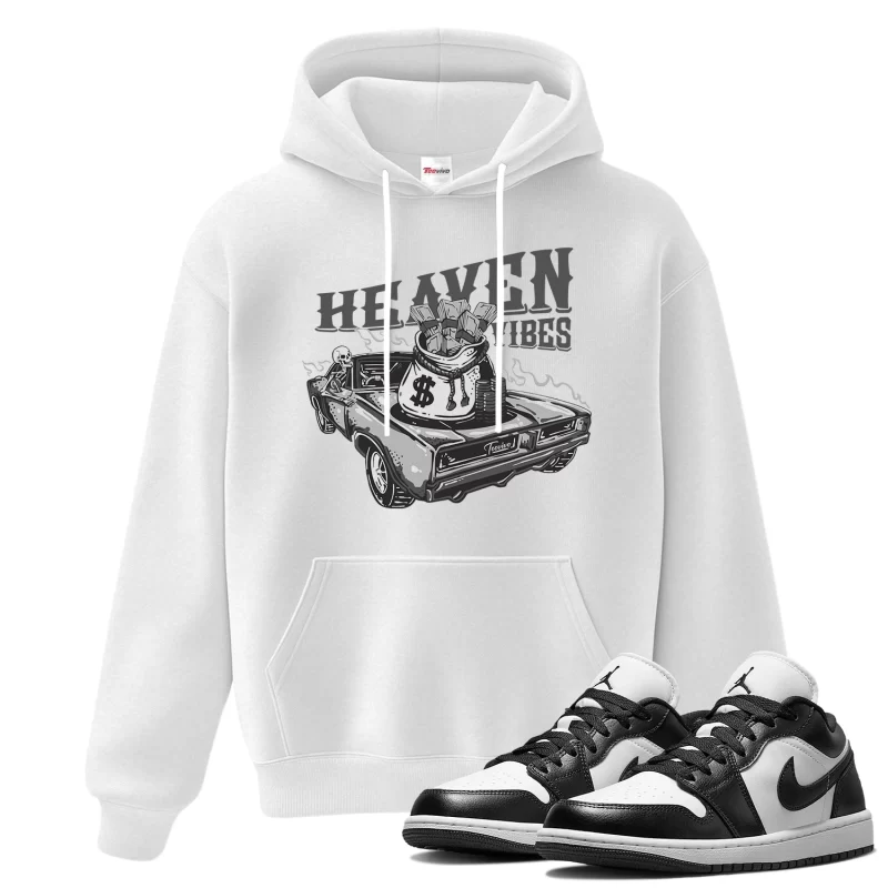 TeeVivo Hoodie Match Air Jordan 1 Low Panda Heaven vibes – Air Jordan 1 Hoodie, AJ1 Hoodie