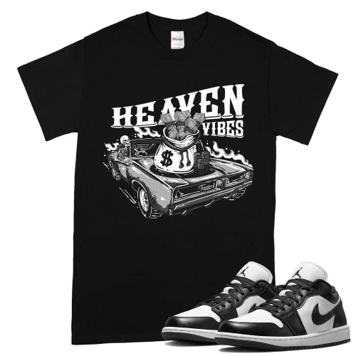 TeeVivo T-Shirt Match Air Jordan 1 Low Panda Heaven vibes – Air Jordan 1 Shirt, AJ1 Shirt