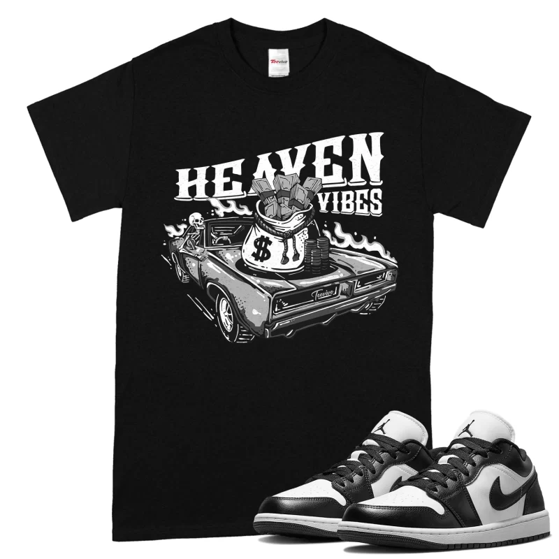 TeeVivo T-Shirt Match Air Jordan 1 Low Panda Heaven vibes – Air Jordan 1 Shirt, AJ1 Shirt
