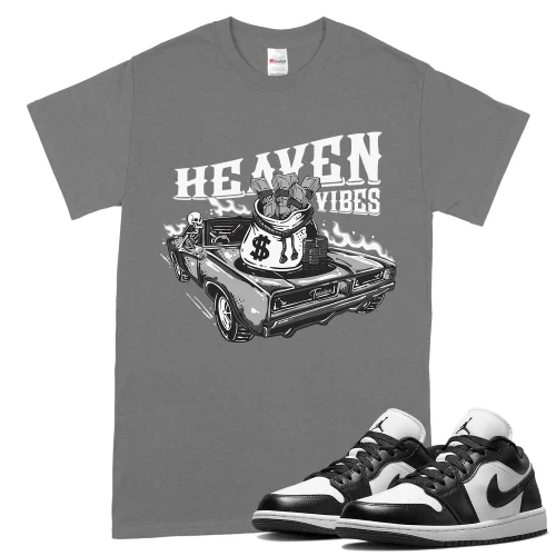 TeeVivo T-Shirt Match Air Jordan 1 Low Panda Heaven vibes – Air Jordan 1 Shirt, AJ1 Shirt