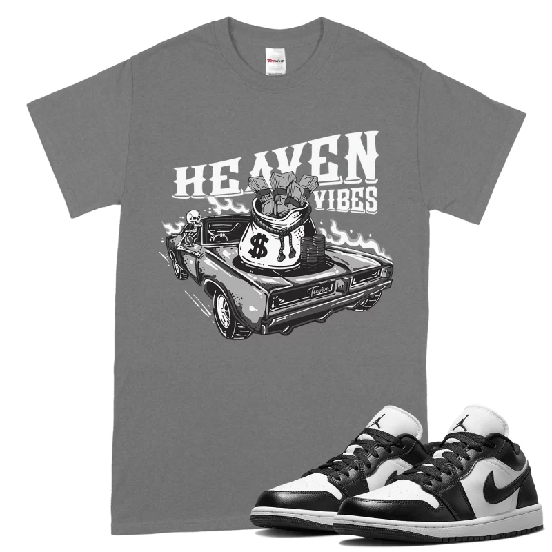 TeeVivo T-Shirt Match Air Jordan 1 Low Panda Heaven vibes – Air Jordan 1 Shirt, AJ1 Shirt