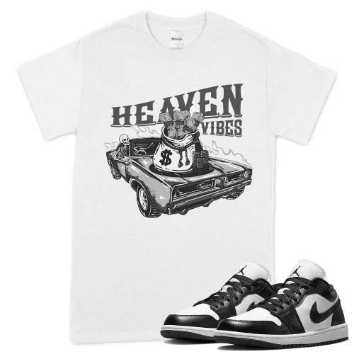 TeeVivo T-Shirt Match Air Jordan 1 Low Panda Heaven vibes – Air Jordan 1 Shirt, AJ1 Shirt
