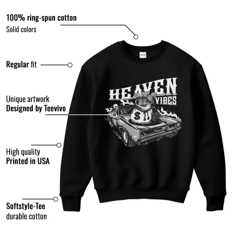 TeeVivo Sweatshirt Match Air Jordan 1 Low Panda Heaven vibes – Air Jordan 1 Sweatshirt, AJ1 Sweatshirt