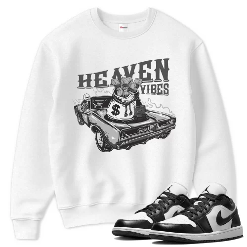 TeeVivo Sweatshirt Match Air Jordan 1 Low Panda Heaven vibes – Air Jordan 1 Sweatshirt, AJ1 Sweatshirt
