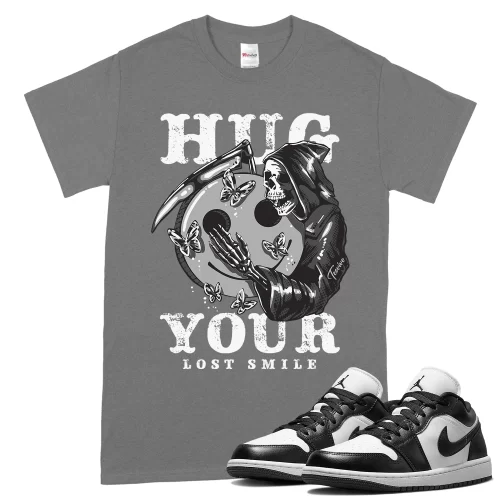TeeVivo T-Shirt Match Air Jordan 1 Low Panda Hug your lost smile – Air Jordan 1 Shirt, AJ1 Shirt