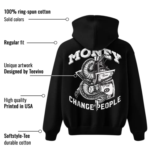 TeeVivo Hoodie Match Air Jordan 1 Low Panda Money change people – Air Jordan 1 Hoodie, AJ1 Hoodie