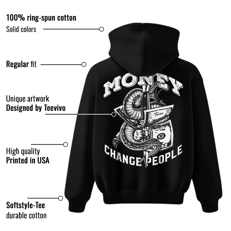 TeeVivo Hoodie Match Air Jordan 1 Low Panda Money change people – Air Jordan 1 Hoodie, AJ1 Hoodie