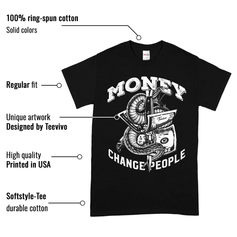 TeeVivo T-Shirt Match Air Jordan 1 Low Panda Money change people – Air Jordan 1 Shirt, AJ1 Shirt