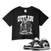 TeeVivo Crop Top Match Air Jordan 1 Low Panda Outlaw – Air Jordan 1 Crop Top, AJ1 Crop Top