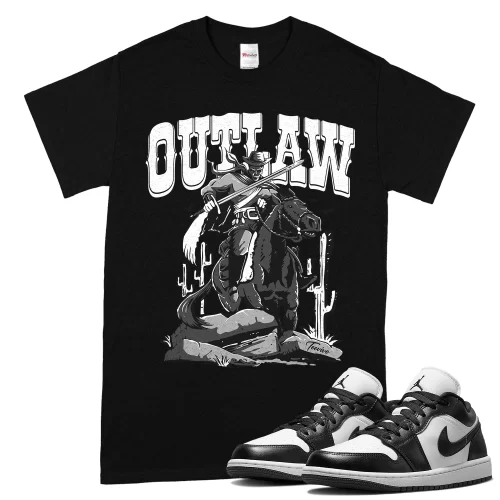 TeeVivo T-Shirt Match Air Jordan 1 Low Panda Outlaw – Air Jordan 1 Shirt, AJ1 Shirt